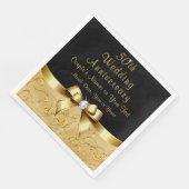 Gepersonaliseerde 50ste bruiloft Jubileum servette Servet (Hoek)