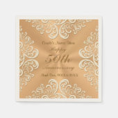 Gepersonaliseerde 50ste bruiloft Jubileum servette Servet (Voorkant)