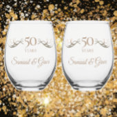 Gepersonaliseerde 50ste Jubileum Keepsake Custom G Wijnglas Zonder Voet