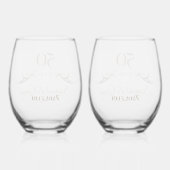 Gepersonaliseerde 50ste Jubileum Keepsake Custom G Wijnglas Zonder Voet (Achterkant)
