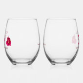 Gepersonaliseerde 50ste Jubileum Unique Roos Keeps Wijnglas Zonder Voet (Links)