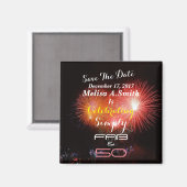 Gepersonaliseerde 50ste verjaardag Naam & Datum - Magneet (Voorkant / Achterkant)