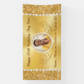 Gepersonaliseerde 50ste Verjaardagsbanner met FOTO Spandoek (Verticaal)
