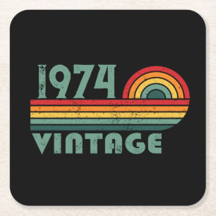 Gepersonaliseerde  50ste verjaardagscadeaus kartonnen onderzetters