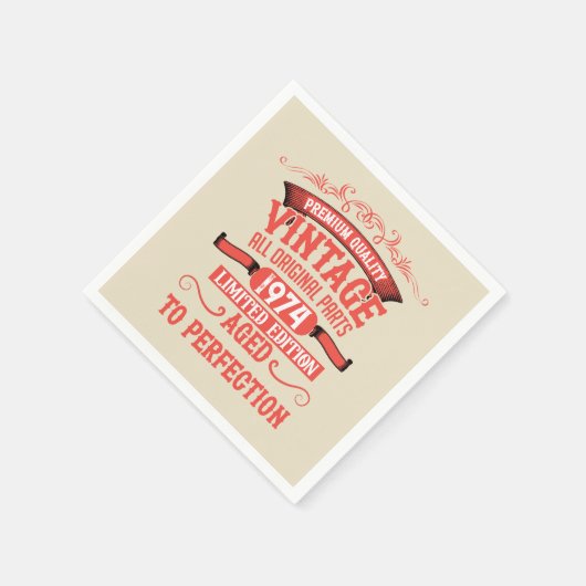 Gepersonaliseerde 50ste verjaardagscadeaus servet (Hoek)