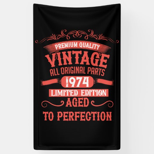 Gepersonaliseerde 50ste verjaardagscadeaus spandoek (Verticaal)