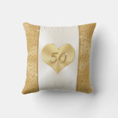 Gepersonaliseerde 50ste weddenschap Jubileum Gifts Kussen (Achterkant)