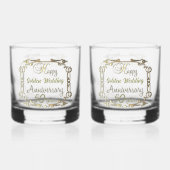 Gepersonaliseerde 50th Jubileum Whiskey Glasses Whisky Glas (Voorkant)