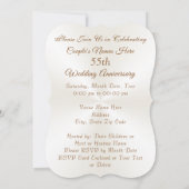 Gepersonaliseerde 55e bruiloft Jubileum uitnodigin Kaart (Achterkant)