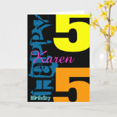 Gepersonaliseerde 55e verjaardag POP Wenskaart Kaart (Gele Bloem)