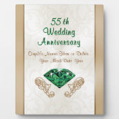 Gepersonaliseerde 55e weddenschap Jubileum Gift Id Fotoplaat (Voorkant)