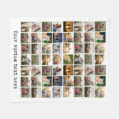 Gepersonaliseerde 56 fotocollage fleece deken (Voorkant (Horizontaal))
