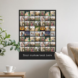 Gepersonaliseerde 56 fotocollage poster
