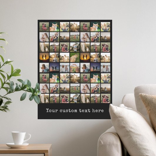 Gepersonaliseerde 56 fotocollage poster
