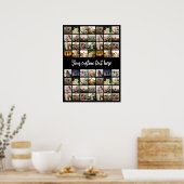 Gepersonaliseerde 56 fotocollage poster (Keuken)