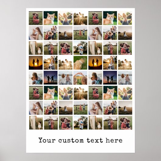 Gepersonaliseerde 56 fotocollage poster (Voorkant)