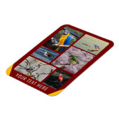 Gepersonaliseerde 5 Afbeeldingen flexibele fotomag Magneet (Linkerzijde)