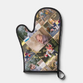 Gepersonaliseerde 5 familie fotocollage monogram ovenwant (Voorkant)