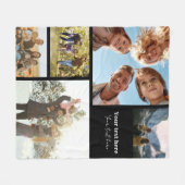 Gepersonaliseerde 5 fotocollage fleece deken (Voorkant (Horizontaal))