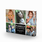 Gepersonaliseerde 5 Multi Afbeelding Family Name Q Fotoblokken (Rechts)