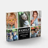 Gepersonaliseerde 5 Multi Afbeelding Family Name Q Fotoblokken (Links)