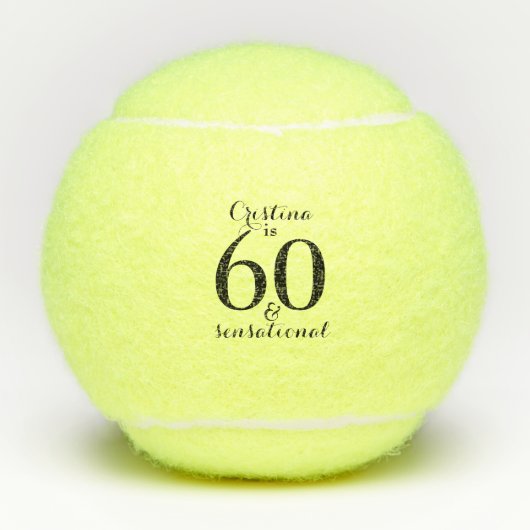 Gepersonaliseerde 60 & sensationele tennisballen (Voorkant)