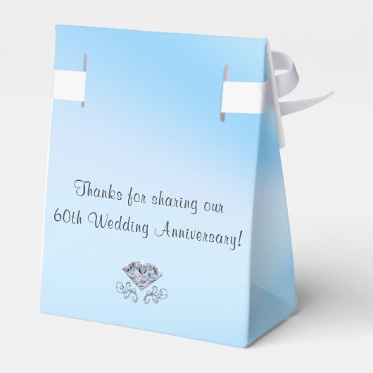 Gepersonaliseerde 60e bruiloft Jubileum Favors Box Bedankdoosjes (Achterkant)