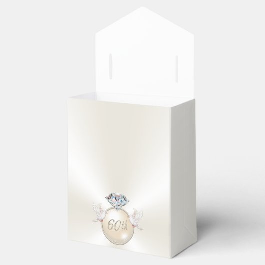Gepersonaliseerde 60e bruiloft Jubileum Favors Box Bedankdoosjes (Geopend)