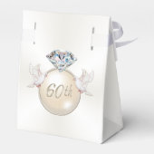 Gepersonaliseerde 60e bruiloft Jubileum Favors Box Bedankdoosjes (Achterkant)