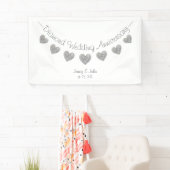 Gepersonaliseerde 60e Diamond Bruiloft Jubileum Spandoek (Insitu)