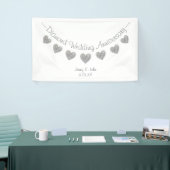 Gepersonaliseerde 60e Diamond Bruiloft Jubileum Spandoek (Beurs)