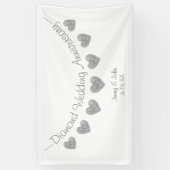 Gepersonaliseerde 60e Diamond Bruiloft Jubileum Spandoek (Verticaal)