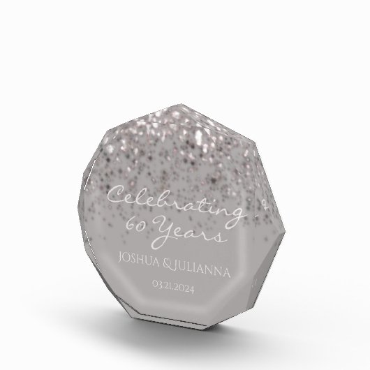 Gepersonaliseerde 60e Diamond Jubileum Keepsake Fotoblokken (Rechts)