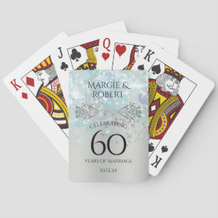 Gepersonaliseerde 60e Diamond Jubileum Keepsake Pokerkaarten