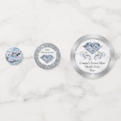 Gepersonaliseerde 60e Jubileum Confetti, Diamond Confetti (Voorkanten)