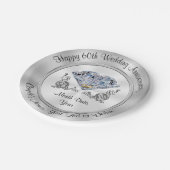 Gepersonaliseerde 60e Jubileum papieren Borden Bordje (Gekanteld)