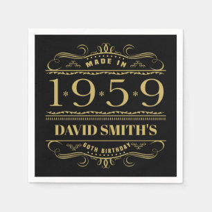 Gepersonaliseerde 60e verjaardag 1959 servet