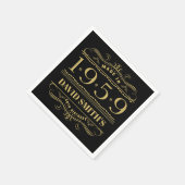 Gepersonaliseerde 60e verjaardag 1959 servet (Hoek)