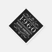 Gepersonaliseerde 60e verjaardag 1960 servet (Hoek)
