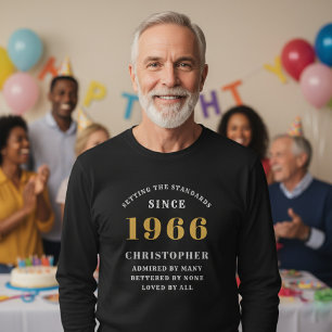 Gepersonaliseerde 60e verjaardag 1966 Voeg naam to T-shirt