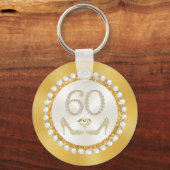Gepersonaliseerde 60e verjaardag Favors, CHEAP Sleutelhanger (Achterkant)