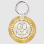 Gepersonaliseerde 60e verjaardag Favors, CHEAP Sleutelhanger (Achterkant)