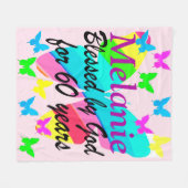  GEPERSONALISEERDE 60E VERJAARDAG FLEECE DEKEN (Voorkant (Horizontaal))