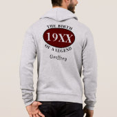 Gepersonaliseerde 60e verjaardag Geboorte van een  Hoodie (Achterkant)