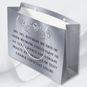 Gepersonaliseerde, 60e verjaardag geschenkzak, elk groot cadeauzakje