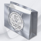 Gepersonaliseerde, 60e verjaardag geschenkzak, elk groot cadeauzakje