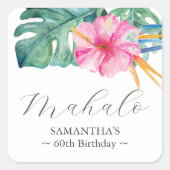 Gepersonaliseerde 60e verjaardag gunst Stickers (Voorkant)