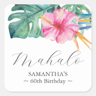 Gepersonaliseerde 60e verjaardag gunst Stickers