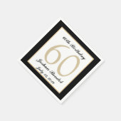Gepersonaliseerde 60e verjaardag partij servetten (Hoek)