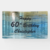 Gepersonaliseerde 60e verjaardag Sign Reflection i Spandoek (Horizontaal)